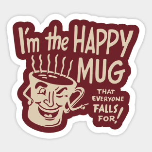 Retro Coffee Lovers Shirt I'm The Happy Mug Dennie's Diner Monticello Indiana Vintage Matchbook Tshirt Americana 50s Diner Shirt Retro Cafe Sticker